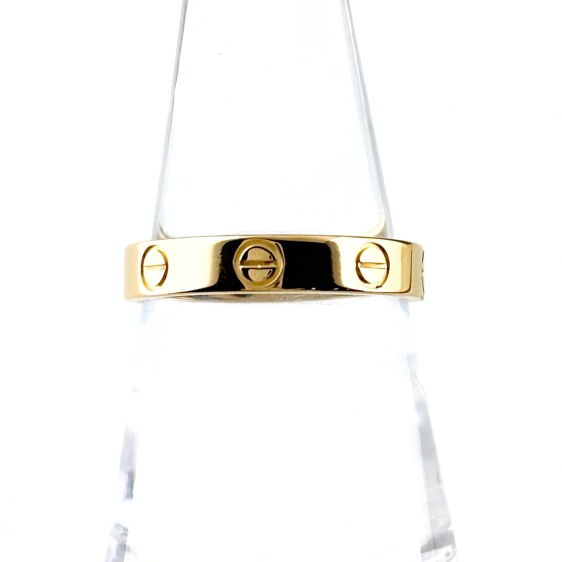 Cartier Mini Love Ring, Yellow Gold (YG), 750, Women's Ring: --- Catalog ---Category: SizeUS Size: 7Brand Size: 54Category: DesignType: Band ringGender: WomenMaterial: Yellow gold (18K)Category: GeneralMPN: CRB4085054Brand: Cartier--- Item List ---Section: Cond