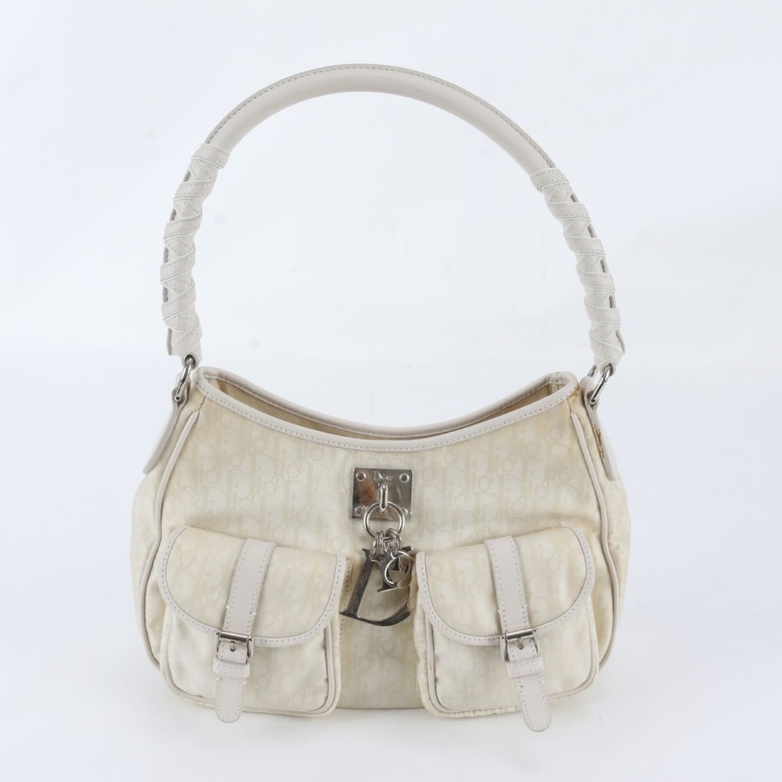 Christian Dior Trotter Lovely Leather Shoulder Bag Tote Handbag for Women