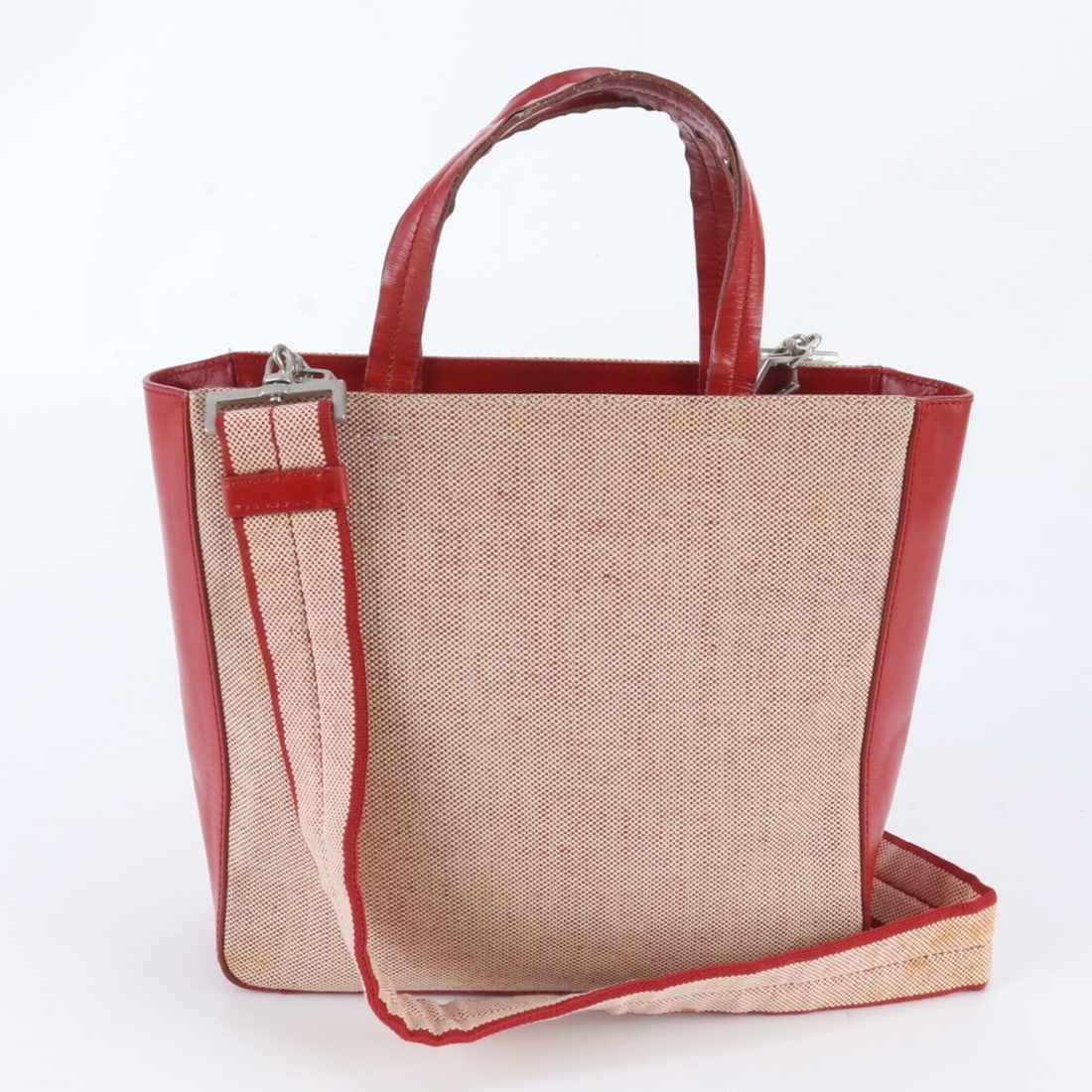 Prada Leather 2-Way Shoulder Bag, Crossbody Handbag, Tote Bag for Women