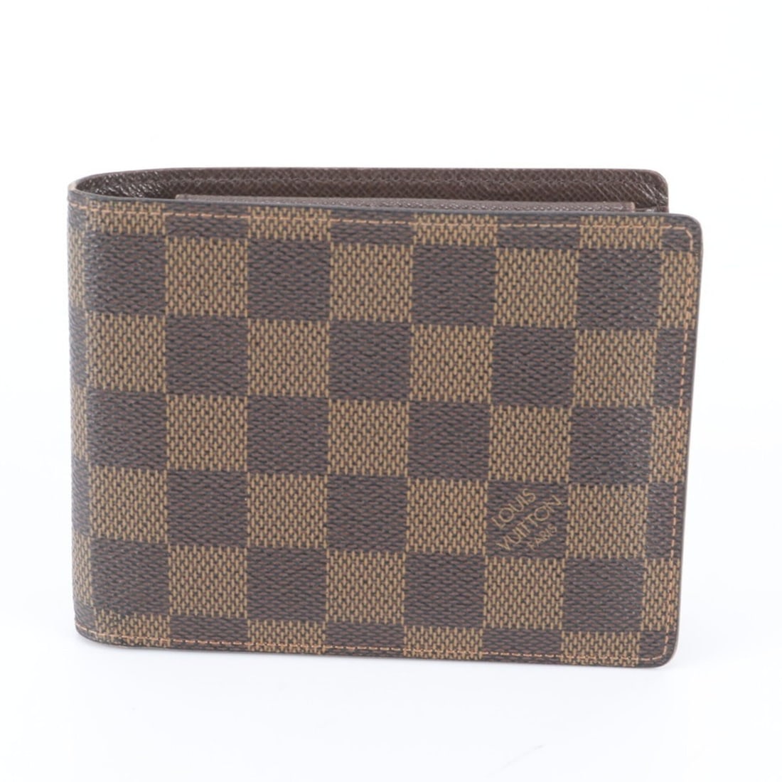 Louis Vuitton Damier Portefeuille Florin N60011 Leather Bi-fold Wallet Compact for Men: --- Catalog ---Category: SizeSize (HxWxD): 10cm x 13cm x 2cm / 3.93'' x 5.11'' x 0.78''Category: DesignType: Wallet (bi-fold)Color: EbeneGender: MenMaterial: Leather , Coated canvas Category: GeneralM