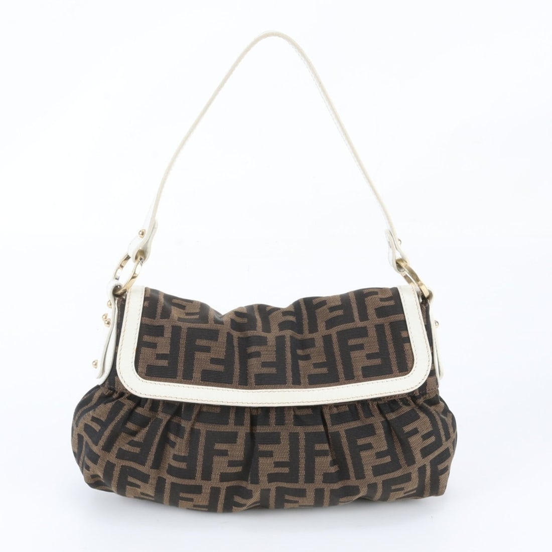 Fendi FF Zucca 8BR353 Leather Shoulder Bag, One-Shoulder Tote Handbag for Women: --- Catalog ---Category: SizeSize (HxWxD): 15cm x 27cm x 5cm / 5.9'' x 10.62'' x 1.96''Category: DesignType: Handbag, Shoulder bag, Tote bagColor: Brown, WhiteGender: WomenMaterial: Leather , Canvas C