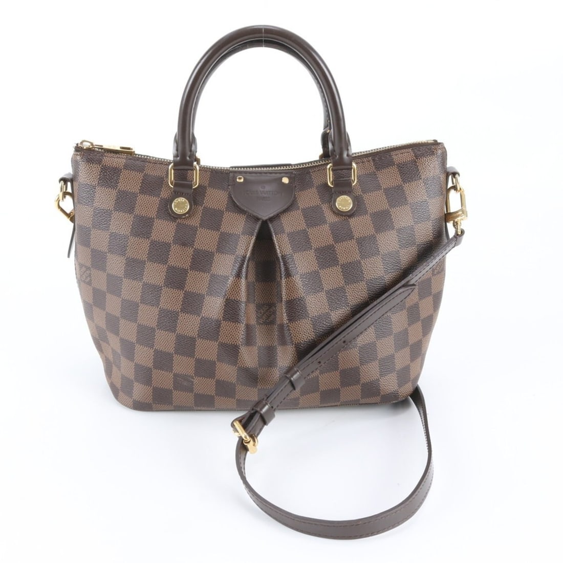 Louis Vuitton Damier Siena PM N41545 Leather 2-Way Shoulder Bag, Handbag, Tote Bag for Women: --- Catalog ---Category: SizeSize (HxWxD): 20cm x 25cm x 13cm / 7.87'' x 9.84'' x 5.11''Category: DesignType: Handbag, Shoulder bag, Tote bagColor: EbeneGender: WomenMaterial: Leather , Coated canvas 