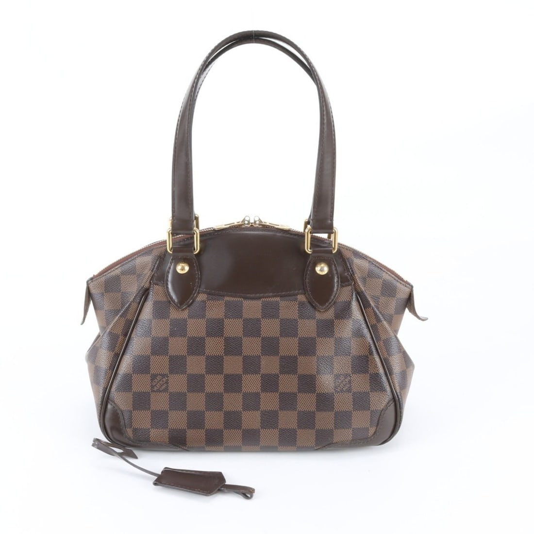 Louis Vuitton Damier Verona PM N41117 Leather Tote Bag Shoulder Handbag for Women: --- Catalog ---Category: SizeSize (HxWxD): 20cm x 29cm x 17cm / 7.87'' x 11.41'' x 6.69''Category: DesignType: Handbag, Shoulder bag, Tote bagColor: EbeneGender: WomenMaterial: Leather , Coated canvas