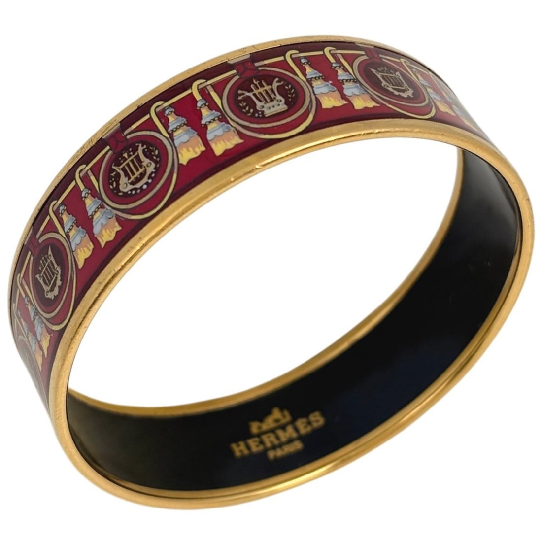 Hermes HERMES Email GM Cloisonné Bangle GP Gold Red Women's: --- Catalog ---Category: SizeLength: 21cm / 8.26''Category: DesignType: BangleColor: Gold, Red colorGender: WomenMaterial: Gold platingCategory: GeneralBrand: Hermes--- Item List ---Section: Condition