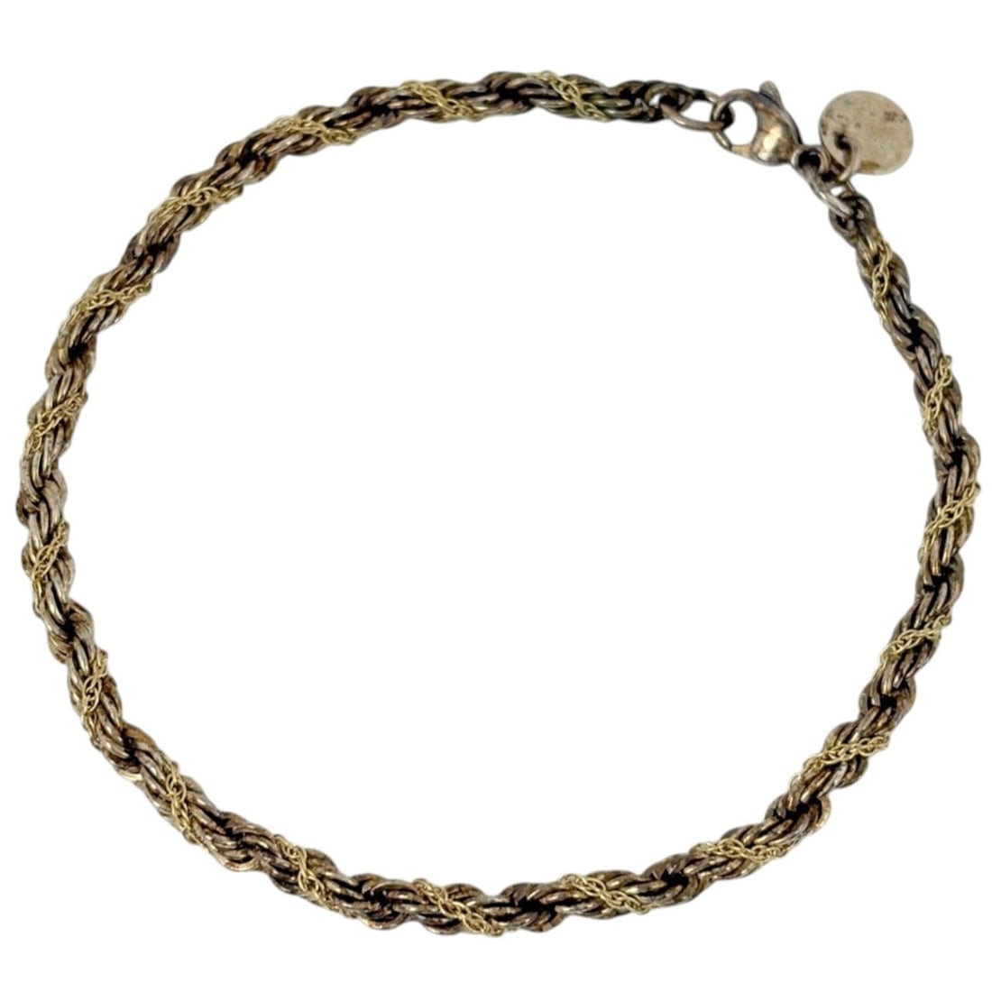 Tiffany & Co. Twist Chain Bracelet, 18K Gold and Sterling Silver 925/750, Women's.