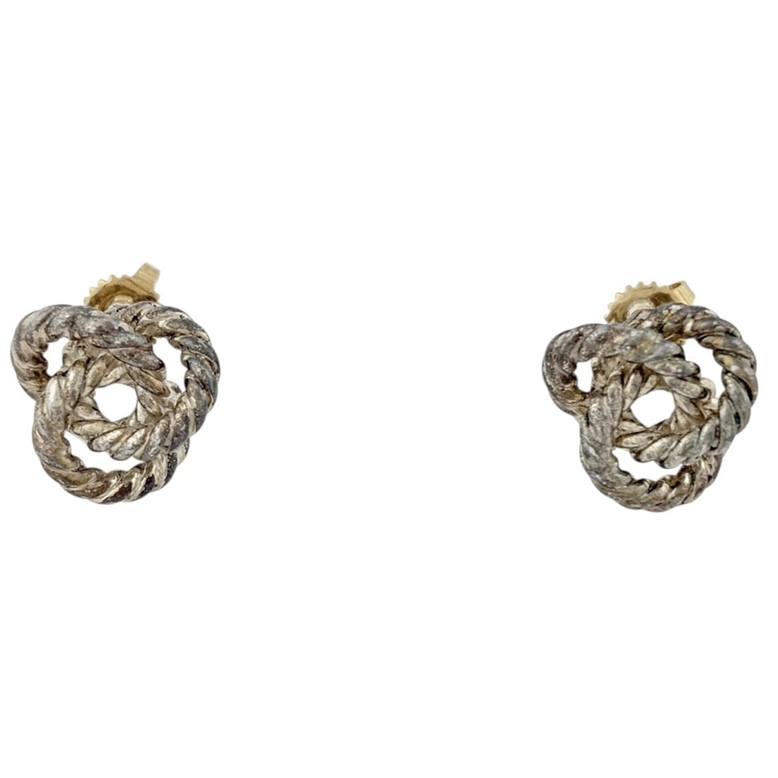Tiffany & Co. Twist Rope Knot Earrings, 18K Gold and Sterling Silver 925/750, Women's.: --- Catalog ---Category: SizeSize (HxWxD): 13.00mm x 14.00mm / 0.51'' x 0.55''Category: DesignType: Stud earringsGender: WomenMaterial: Silver 925Category: GeneralBrand: Tiffany--- Item List ---Sectio