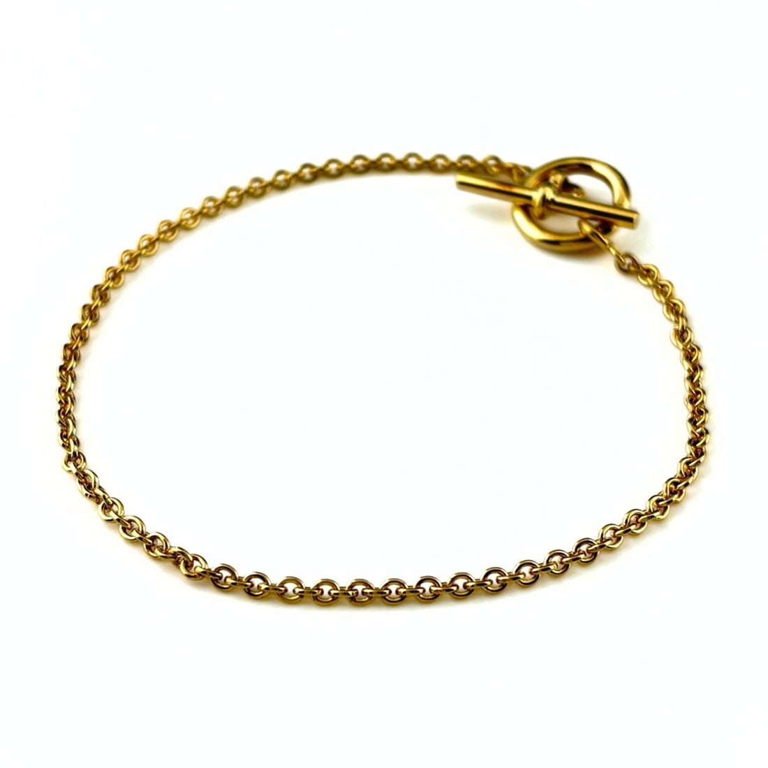 Hermes HERMES Echappé YG Yellow Gold Bracelet 750 Women's