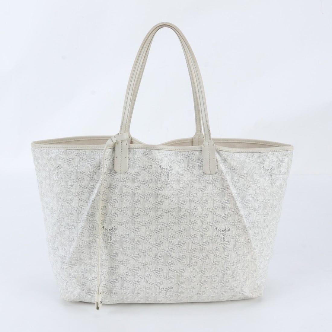 Goyard Saint Louis PM Herringbone Pattern Leather Tote Bag Shoulder Handbag for Women: --- Catalog ---Category: SizeSize (HxWxD): 26cm x 34cm x 14cm / 10.23'' x 13.38'' x 5.51''Category: DesignType: Handbag, Shoulder bag, Tote bagColor: WhiteGender: WomenMaterial: Leather Category: Gene