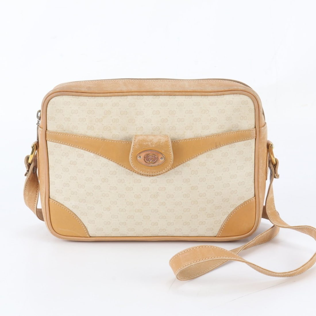 Gucci Old Micro GG 001 87 0444 Leather Shoulder Bag Crossbody for Women
