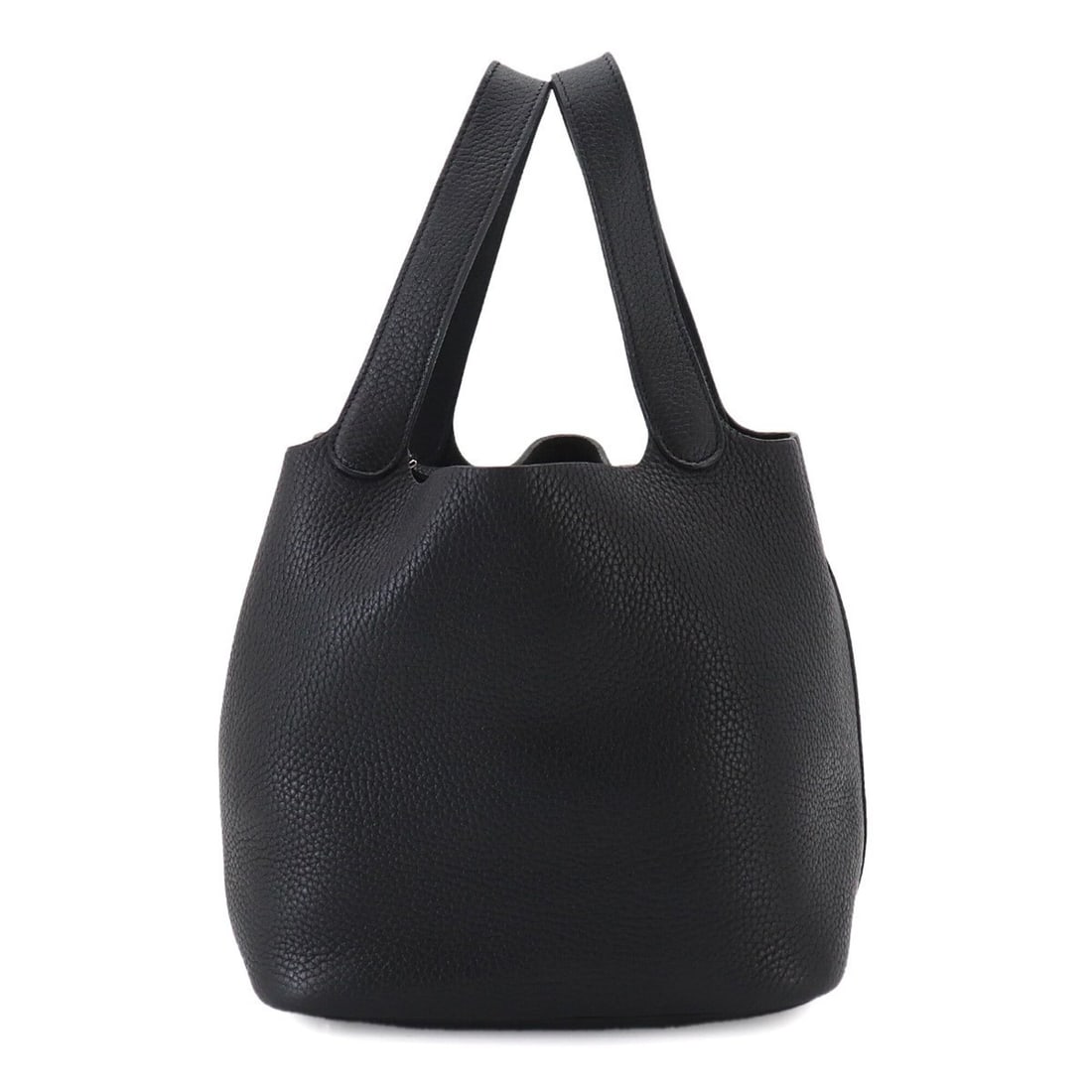 Hermes Picotin MM Handbag, Taurillon Clemence Leather, Black, Silver Hardware.: --- Catalog ---Category: SizeSize (HxWxD): 22cm x 22cm x 17.5cm / 8.66'' x 8.66'' x 6.88''Category: DesignType: HandbagColor: BlackGender: WomenMaterial: Taurillon clemence leather Hardware Color: Sil