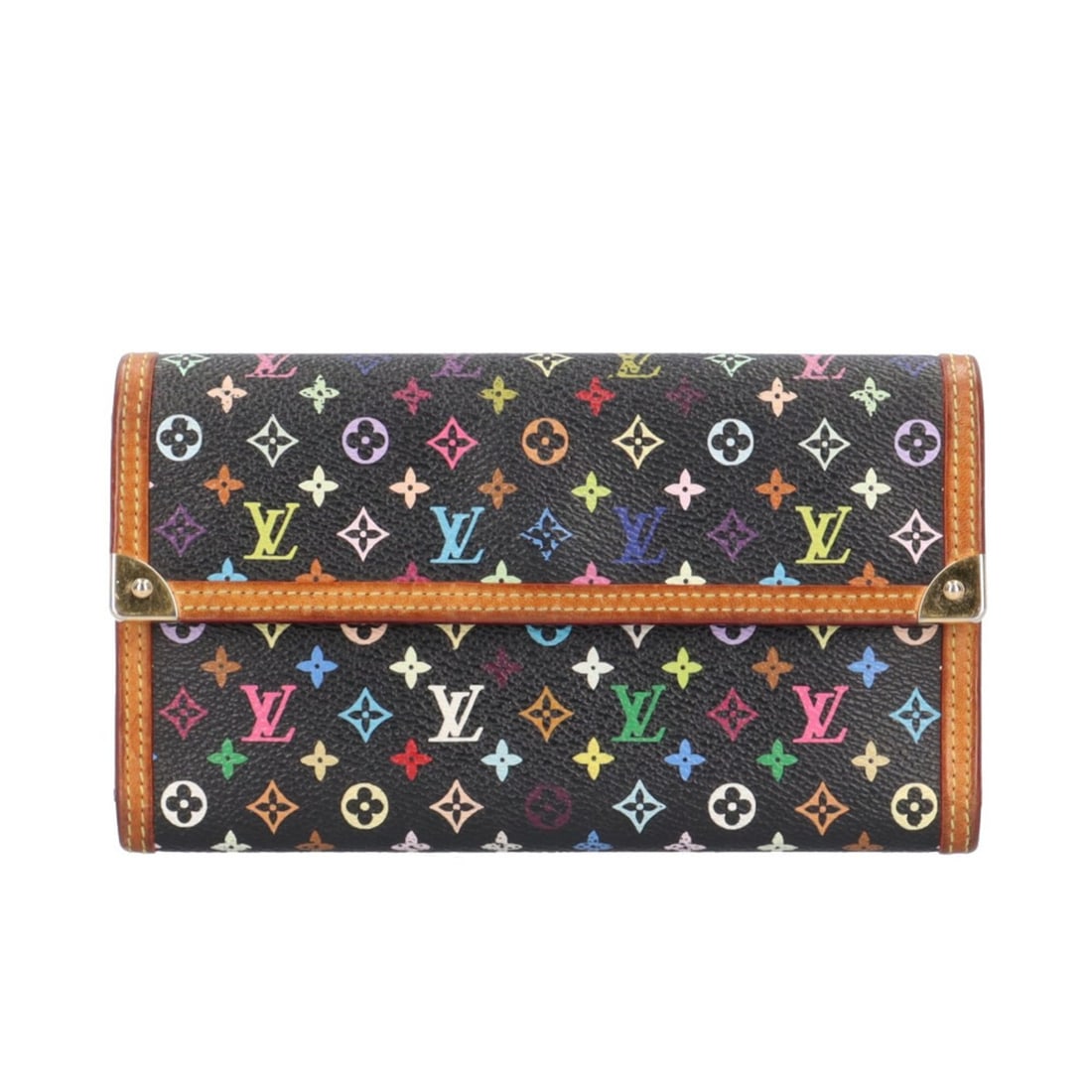 Louis Vuitton Portefeuille Tresor International Monogram Multicolor Long Wallet, M92658, Women's,: --- Catalog ---Category: SizeSize (HxWxD): 10.5cm x 18.5cm x 2.5cm / 4.13'' x 7.28'' x 0.98''Category: DesignType: Long wallet (bi-fold)Color: Black, NoirGender: WomenMaterial: Monogram Multicolore Ca