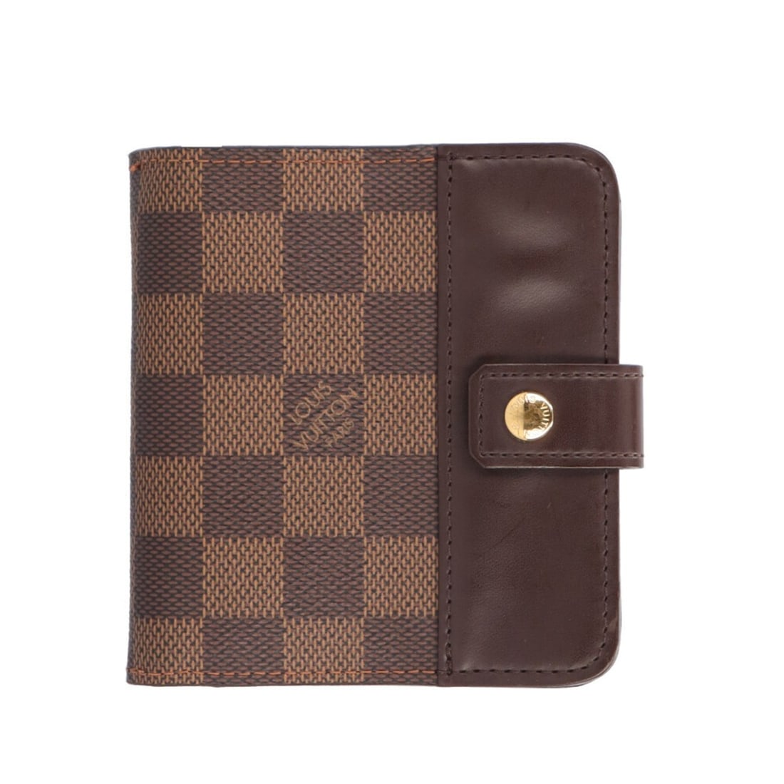 Louis Vuitton Compact Zip Damier Bi-fold Wallet, Canvas N61668, Women's, LOUIS VUITTON, Used: --- Catalog ---Category: SizeSize (HxWxD): 10.5cm x 10cm x 3cm / 4.13'' x 3.93'' x 1.18''Category: DesignType: Wallet (bi-fold)Color: BrownGender: WomenMaterial: Damier Canvas Category: GeneralBrand: 