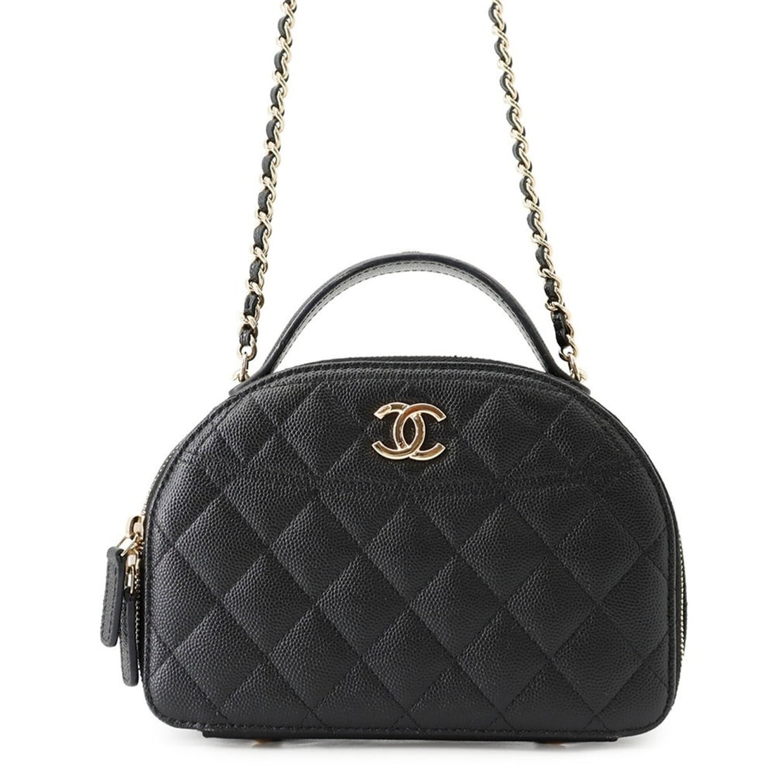 Chanel Chain Shoulder Bag Matelassé Coco Mark Caviar Skin AP4438 CHANEL Black Handbag Women's: --- Catalog ---Category: SizeSize (HxWxD): 13cm x 18.5cm x 6.5cm / 5.11'' x 7.28'' x 2.55''Category: DesignType: Handbag, Shoulder bagColor: BlackGender: WomenMaterial: Grained Calfskin Hardware Color