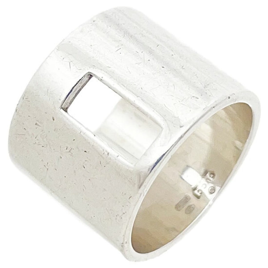 Gucci Square Cut Ring, 925 Sterling Silver, for Men and Women: --- Catalog ---Category: SizeJP Size: 16.5US Size: 8Category: DesignType: Band ringColor: SilverGender: Men,WomenMaterial: Silver 925Category: GeneralBrand: Gucci--- Item List ---Section: ConditionRan
