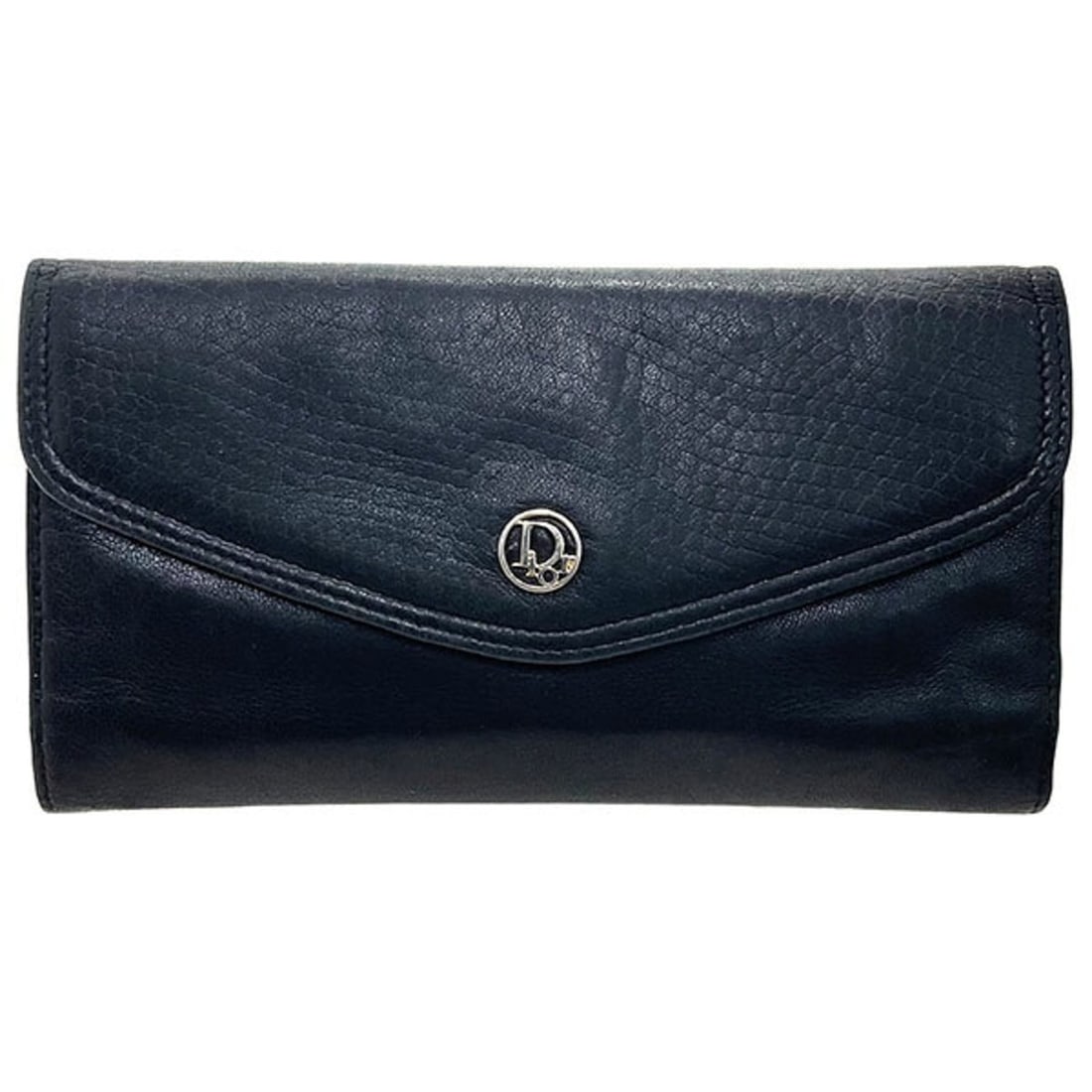 Christian Dior Tri-fold Long Wallet, Leather, Black, C.Dior TRN-17879: --- Catalog ---Category: SizeSize (HxWxD): 10cm x 18.5cm x 1cm / 3.93'' x 7.28'' x 0.39''Category: DesignType: Long wallet (tri-fold)Color: BlackGender: Women,MenMaterial: Leather Category: GeneralBra
