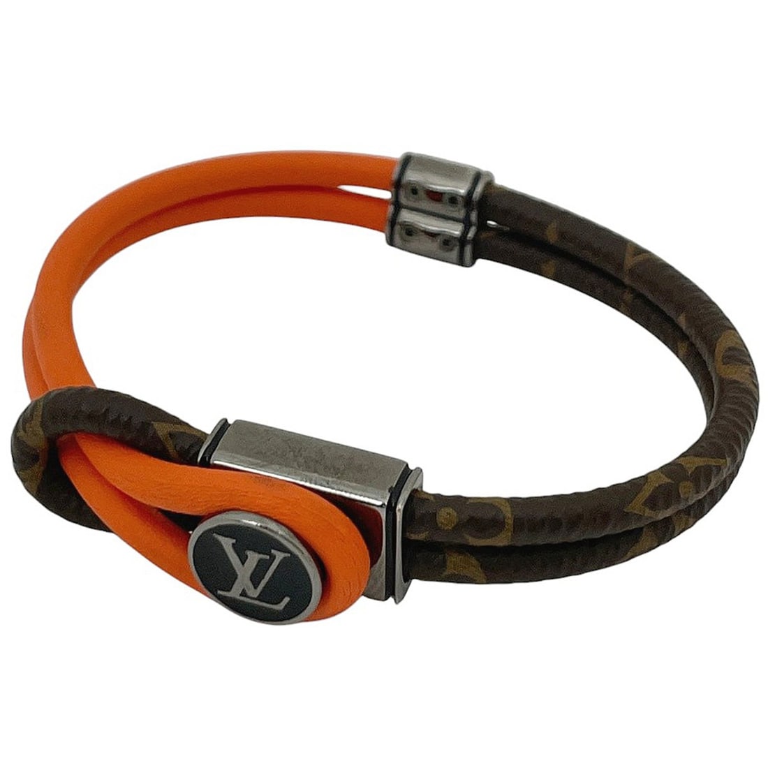 Louis Vuitton Bracelet Loop It Monogram Brown Orange Women's: --- Catalog ---Category: SizeLength: 17.5cm / 6.88''Category: DesignType: Charm braceletColor: Brown, OrangeGender: WomenMaterial: MonogramCategory: GeneralMPN: M8091Brand: Louis Vuitton--- Item List 