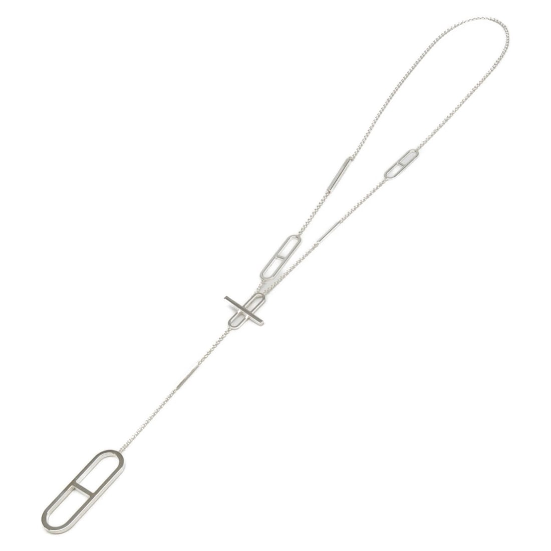 HERMES (Hermes) Newly polished Ag925 Ever Chaine d'Ancre Necklace, Silver, Women's (1 of 9)