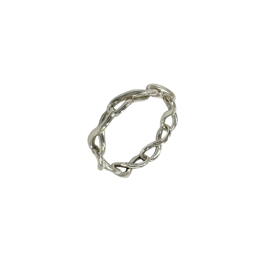 TIFFANY&Co. Tiffany Vintage Infinity Narrow Band Ring, Sterling Silver 925, Accessory, 30178: --- Catalog ---Category: SizeJP Size: 10US Size: 5.5Category: DesignType: Band ringColor: SilverGender: WomenMaterial: Silver 925Category: GeneralBrand: Tiffany--- Item List ---Section: ConditionRanki