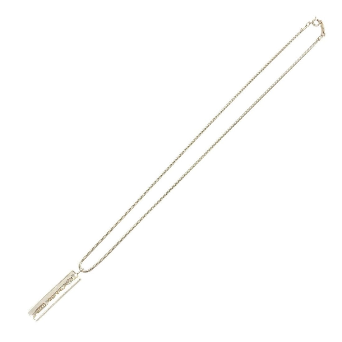 TIFFANY&Co. Tiffany Vintage 1837 Narrow Bar Necklace, Sterling Silver 925 Pendant, Accessory, 36914: --- Catalog ---Category: SizePendant Size: 35mm x 8mm / 1.37'' x 0.31''Neck Circumference: 46 cm / 18.11''Category: DesignColor: SilverGender: WomenMaterial: Silver 925Pendant Type: PendantNecklace Ty
