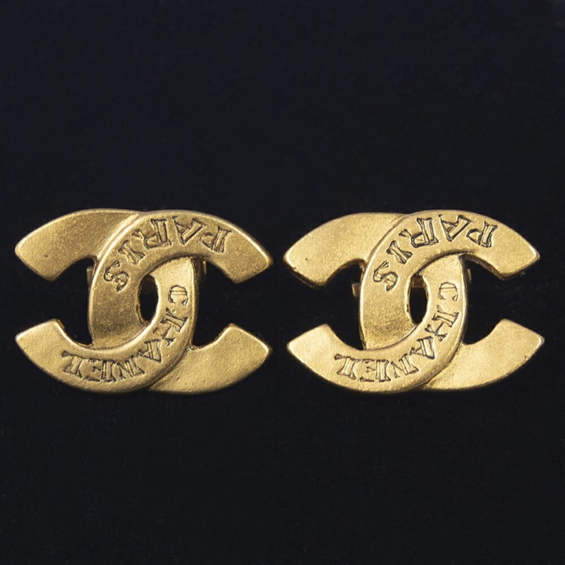 Chanel Coco Mark Earrings, Gold GP - 2