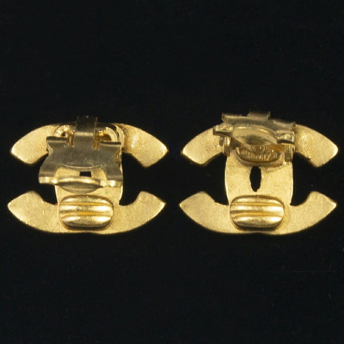 Chanel Coco Mark Earrings, Gold GP - 4