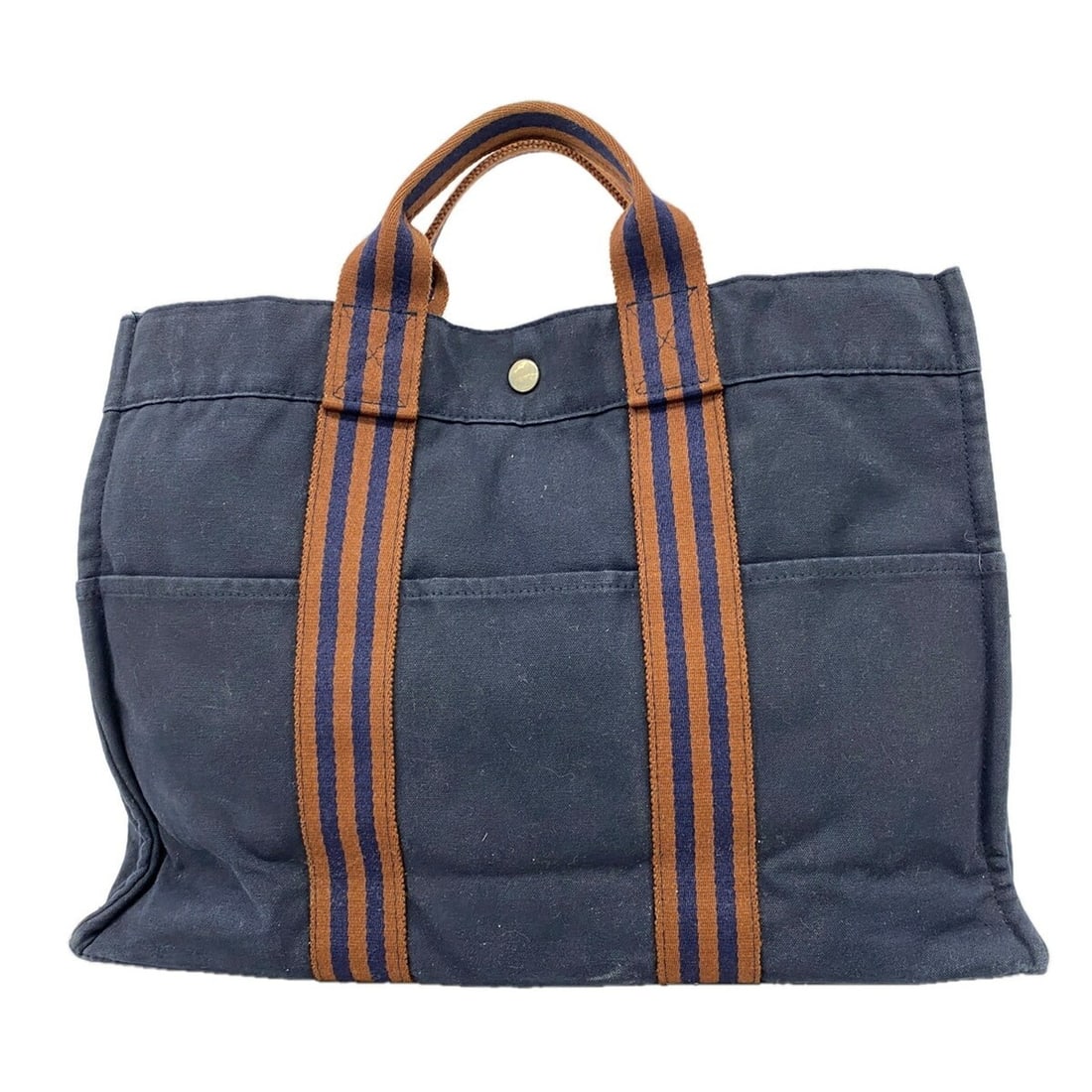 Hermes Fourre-Tout MM Canvas Tote Bag, Navy, Men's/Women's, P3349861: --- Catalog ---Category: SizeSize (HxWxD): 31cm x 42.5cm x 10cm / 12.2'' x 16.73'' x 3.93''Category: DesignType: Tote bagColor: NavyGender: Men,WomenMaterial: Canvas Hardware Color: SilverCategory: Ge