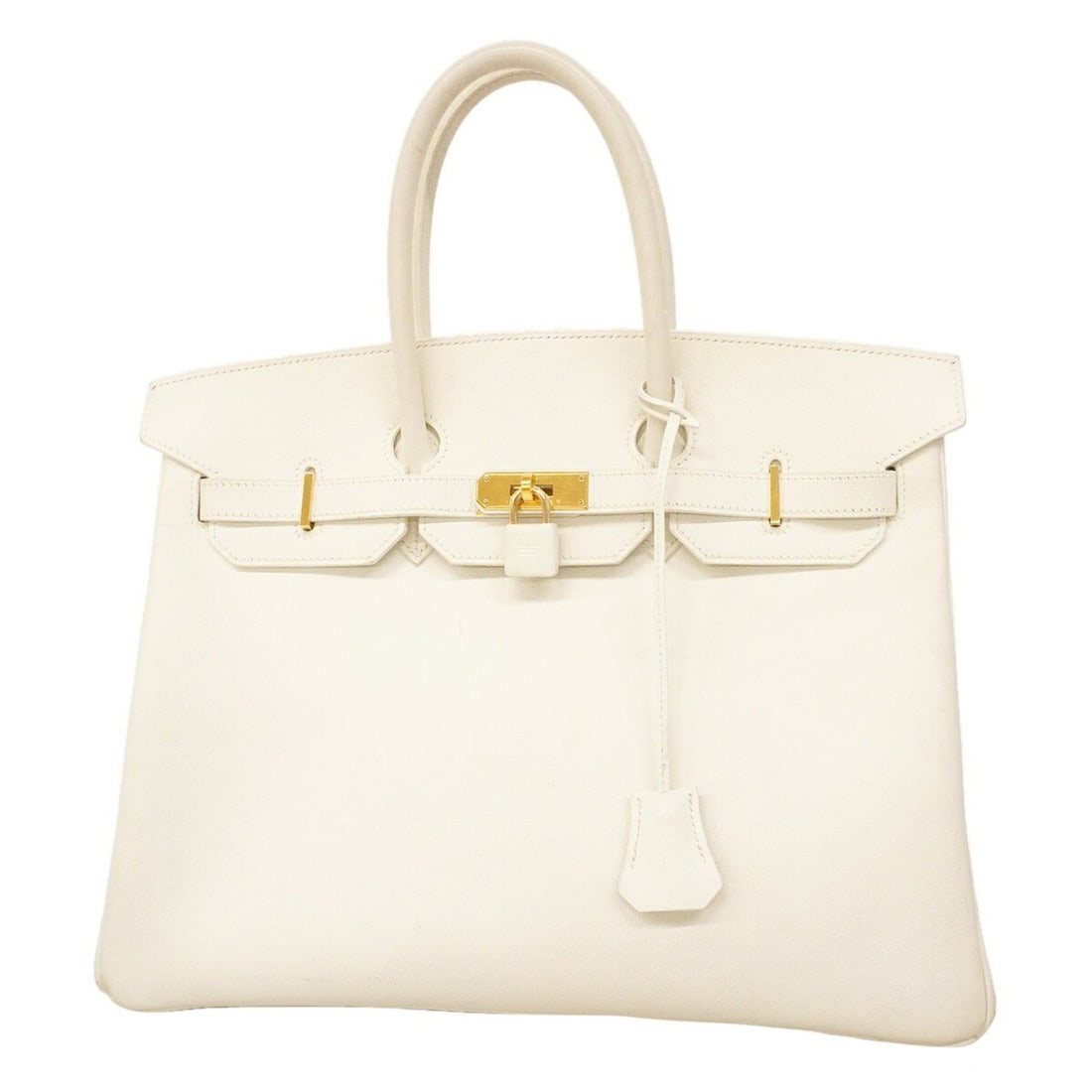Hermes Birkin 35 Handbag, Courchevel Leather, White, ?A Stamp, Women's, P3292442: --- Catalog ---Category: SizeSize (HxWxD): 29.5cm x 35cm x 18cm / 11.61'' x 13.77'' x 7.08''Category: DesignType: HandbagColor: WhiteGender: WomenMaterial: Courchevel leather Hardware Color: GoldCateg