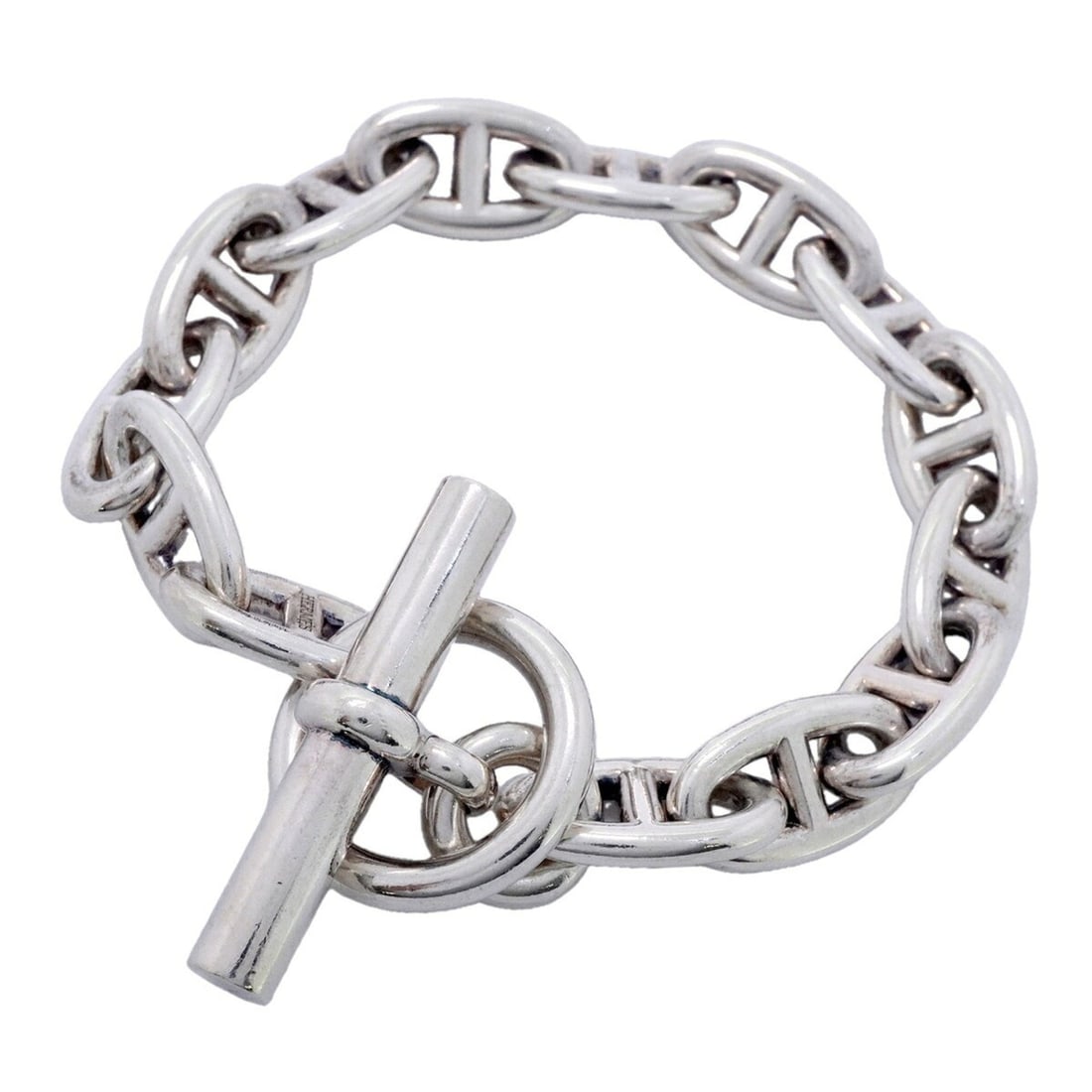 Hermes Chaine d'Ancre GM Bracelet, 14 links, Sterling Silver 925, Men's/Women's, P3247799 (1 of 12)