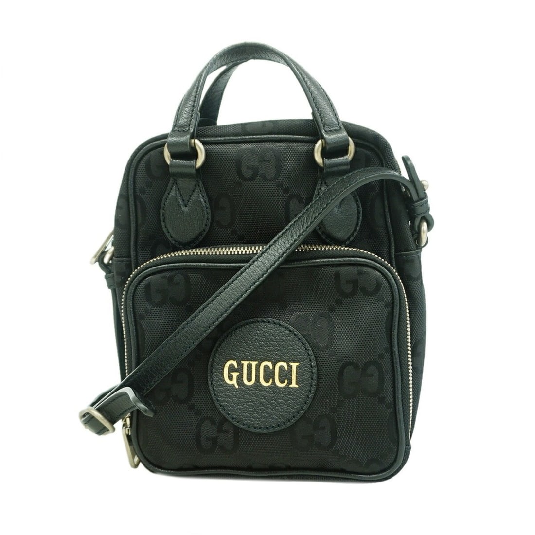 Gucci Off the Grid handbag, 625850, nylon, black, 2-way bag, men's/women's, P3370746: --- Catalog ---Category: SizeSize (HxWxD): 21cm x 16cm x 9cm / 8.26'' x 6.29'' x 3.54''Category: DesignType: HandbagColor: BlackGender: Men,WomenMaterial: Nylon Hardware Color: SilverCategory: General