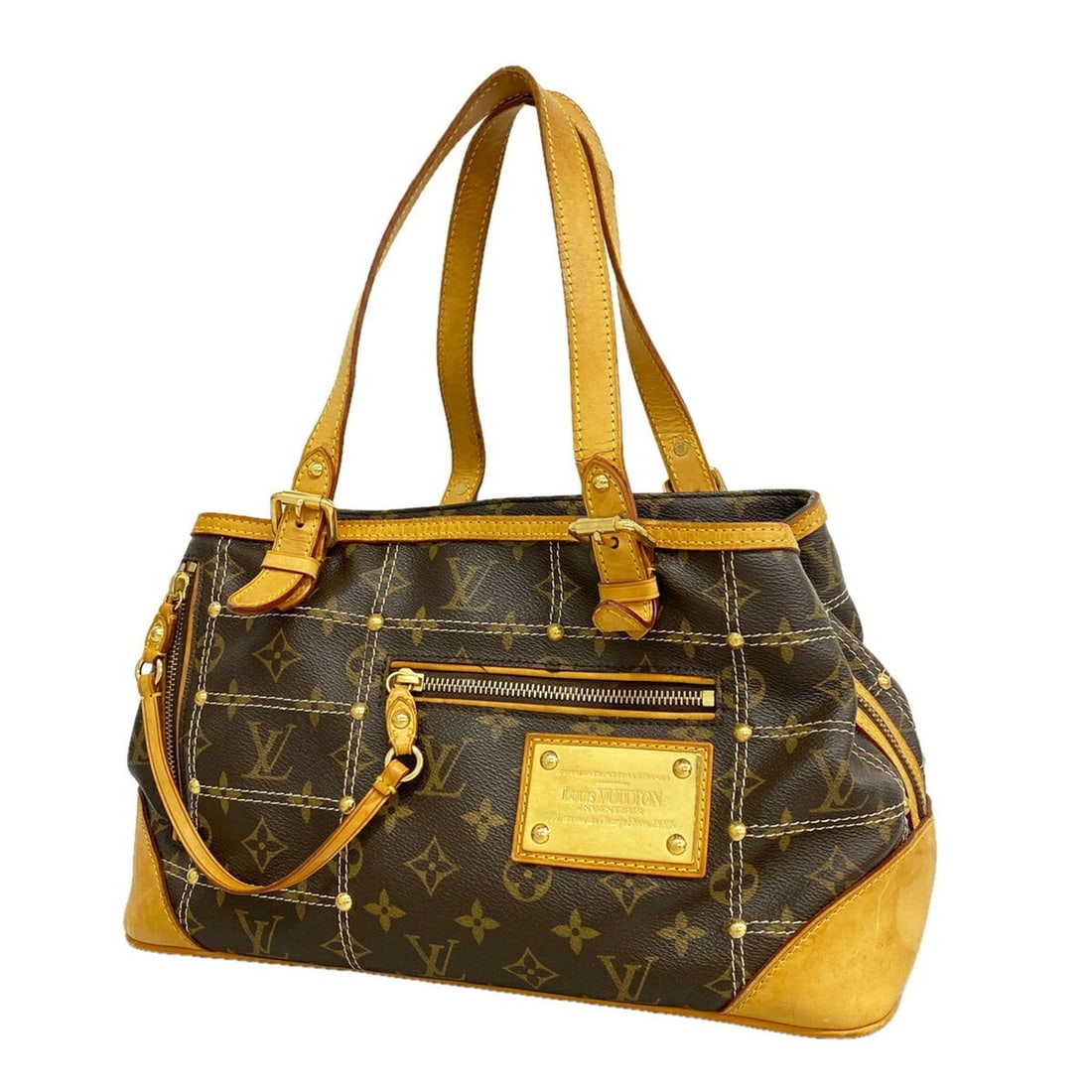Louis Vuitton Monogram Rivet Tote Bag M40140 Brown Women's P3362788: --- Catalog ---Category: SizeSize (HxWxD): 21cm x 35cm x 15cm / 8.26'' x 13.77'' x 5.9''Category: DesignType: Tote bagColor: BrownGender: WomenCategory: GeneralMPN: M40140Brand: Louis Vuitton--- Item 