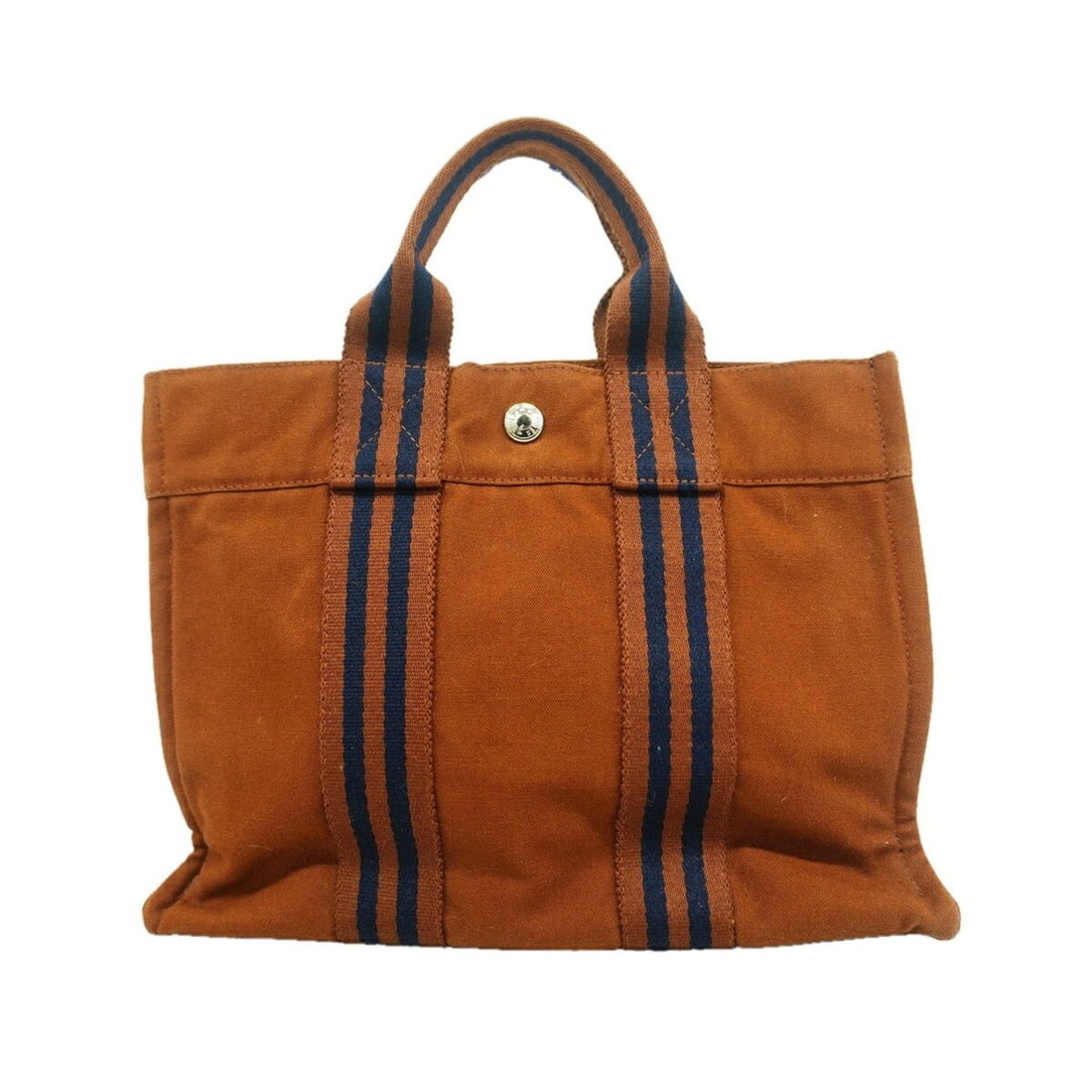 Hermes Fourre-Tout PM Canvas Handbag, Brown, Men's/Women's, P3362608: --- Catalog ---Category: SizeSize (HxWxD): 23cm x 31cm x 8cm / 9.05'' x 12.2'' x 3.14''Category: DesignType: HandbagColor: BrownGender: Men,WomenMaterial: Canvas Hardware Color: SilverCategory: Genera