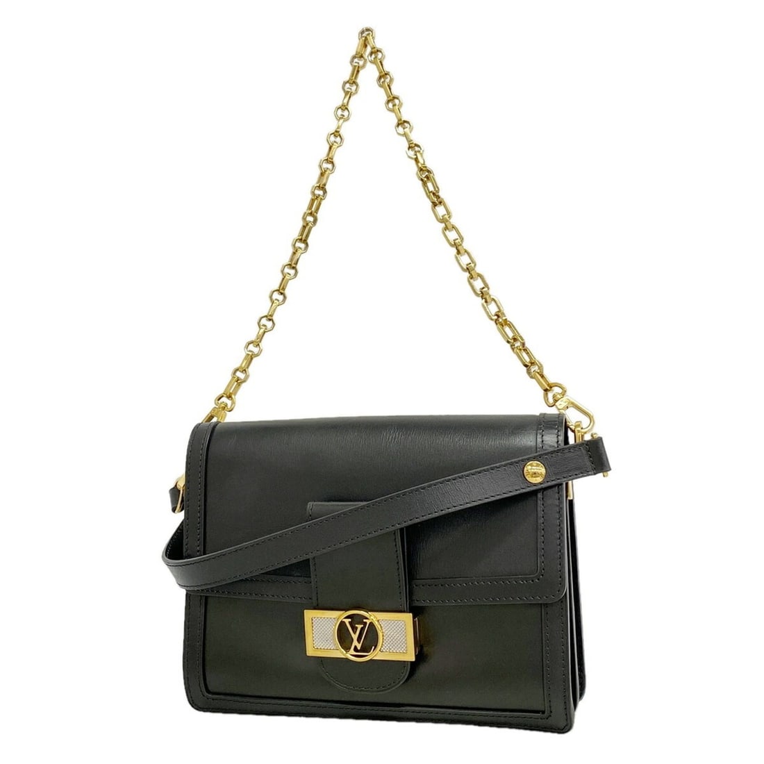 Louis Vuitton LV Lock Dauphiné MM Handbag M55821 Noir 2-way bag for women P3351640: --- Catalog ---Category: SizeSize (HxWxD): 19.5cm x 24.5cm x 7cm / 7.67'' x 9.64'' x 2.75''Category: DesignType: HandbagColor: NoirGender: WomenCategory: GeneralMPN: M55821Brand: Louis Vuitton--- Item