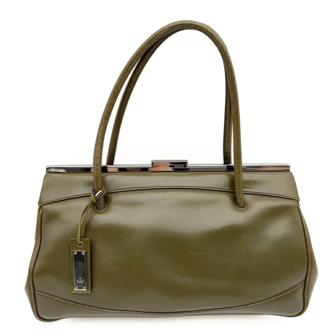 Gucci GUCCI Bag Handbag 92726 Leather Khaki Green Olive Slide: --- Catalog ---Category: SizeSize (HxWxD): 16cm x 30cm x 14cm / 6.29'' x 11.81'' x 5.51''Category: DesignType: HandbagColor: Green, Khaki, OliveGender: WomenMaterial: Leather Category: GeneralMPN: 927