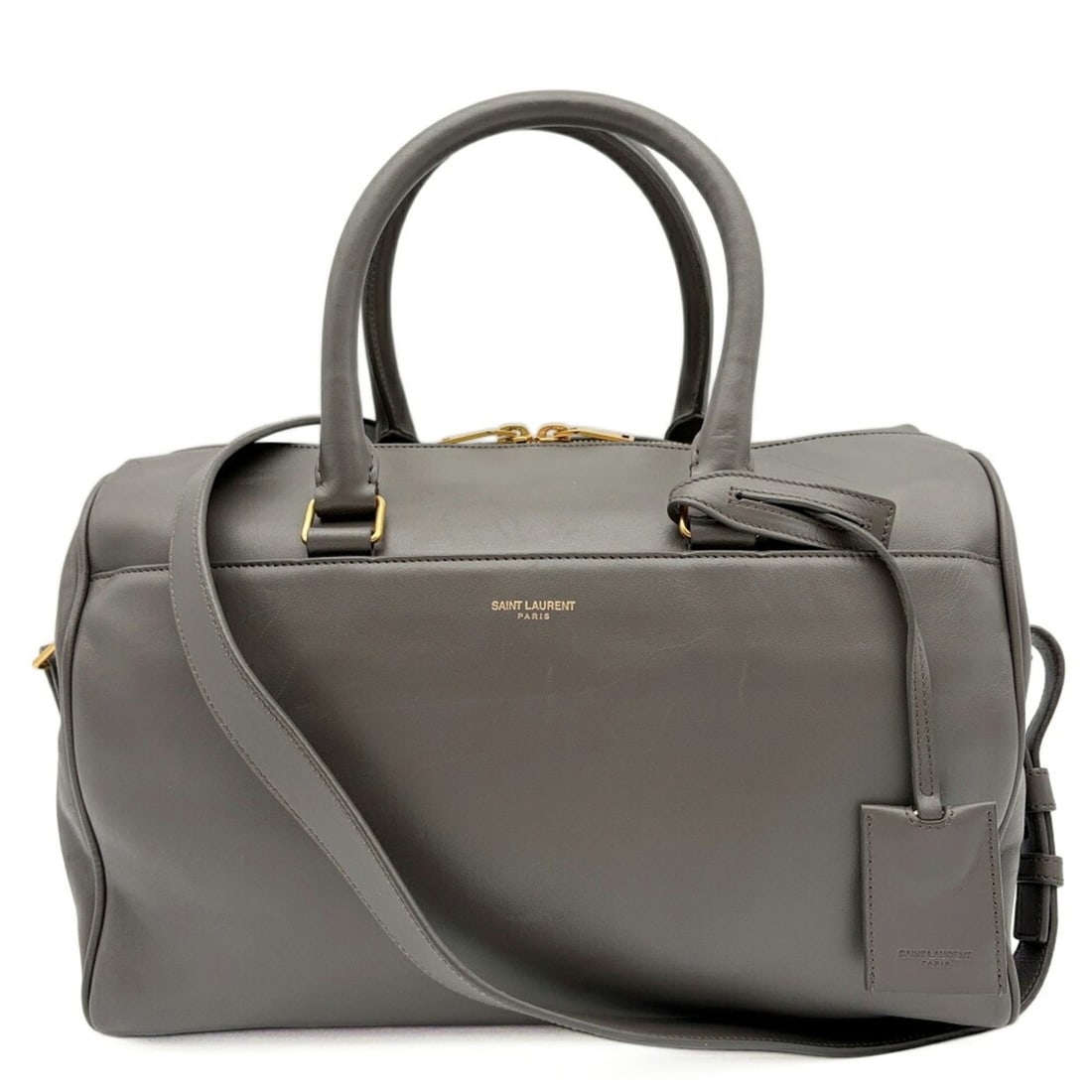 Saint Laurent SAINT LAURENT Women's Bag, Shoulder 2-way Classic Duffle 6 322049, Leather, Gray, Mini: --- Catalog ---Category: SizeSize (HxWxD): 19cm x 30cm x 17cm / 7.48'' x 11.81'' x 6.69''Category: DesignType: Boston bag, Shoulder bagColor: GrayGender: WomenMaterial: Leather , Suede Category: Gener