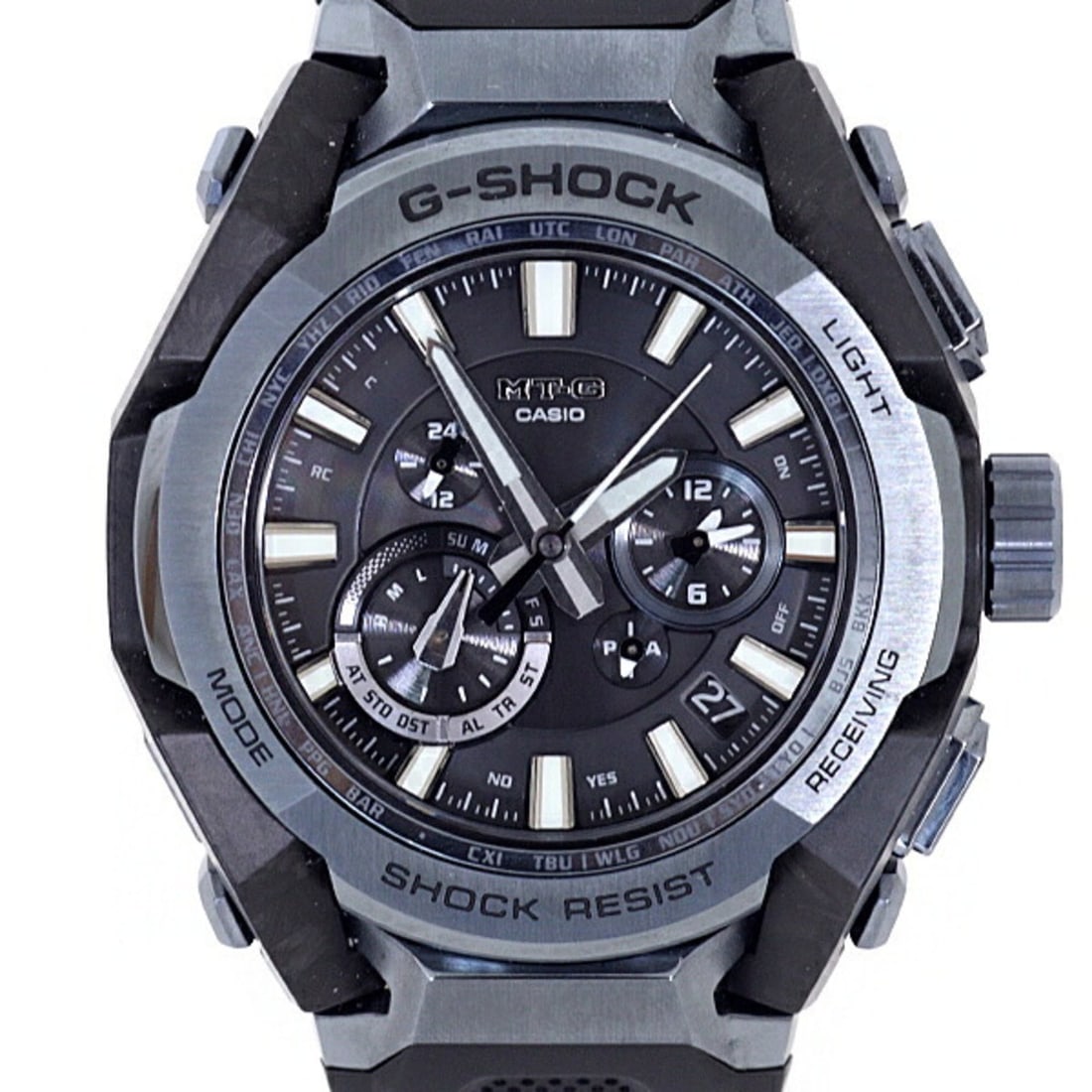 Casio G-Shock MTG-B4000B-1A2JF Solar Radio-Controlled Men's Watch with Black Dial: --- Catalog ---Category: SizeWrist Size: 20.5cm / 8.07''Case Diameter: 45.3mm / 1.78''Category: DesignType: WristwatchGender: MenColor (Dial): BlackMaterial (Case): Stainless steelCategory: GeneralMPN