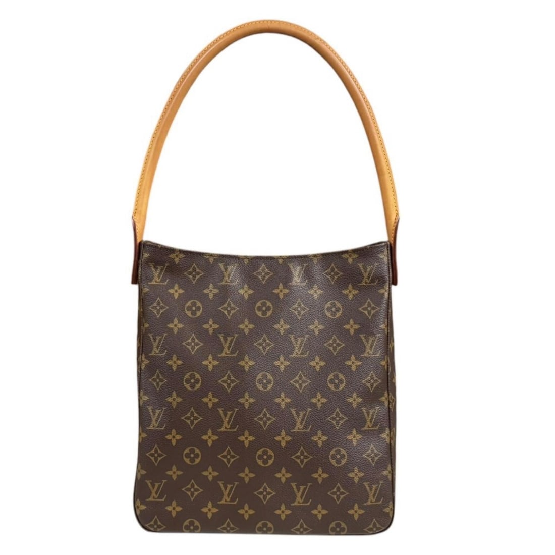 Louis Vuitton Looping GM Monogram Shoulder Bag, Handbag, Canvas, M51145, Brown, Women's, LOUIS: --- Catalog ---Category: SizeWeight: 640g / 1.41lb.Size (HxWxD): 31cm x 28cm x 11cm / 12.2'' x 11.02'' x 4.33''Strap Length: 61cm / 24.01''Category: DesignType: Handbag, Shoulder bagColor: BrownStyle: