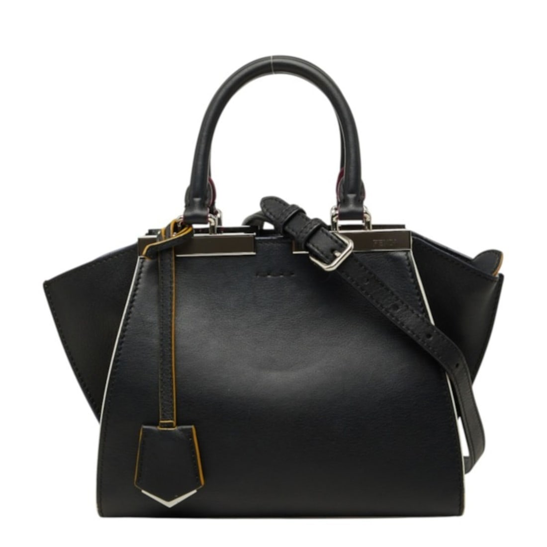 Fendi Petite Trois Jours Handbag 2-Way Shoulder Bag 8BH333-5C3 Black Leather Women's FENDI: --- Catalog ---Category: SizeSize (HxWxD): 17cm x 21.5cm x 10cm / 6.69'' x 8.46'' x 3.93''Category: DesignType: Handbag, Shoulder bagColor: BlackGender: WomenMaterial: Leather Category: GeneralBrand: 