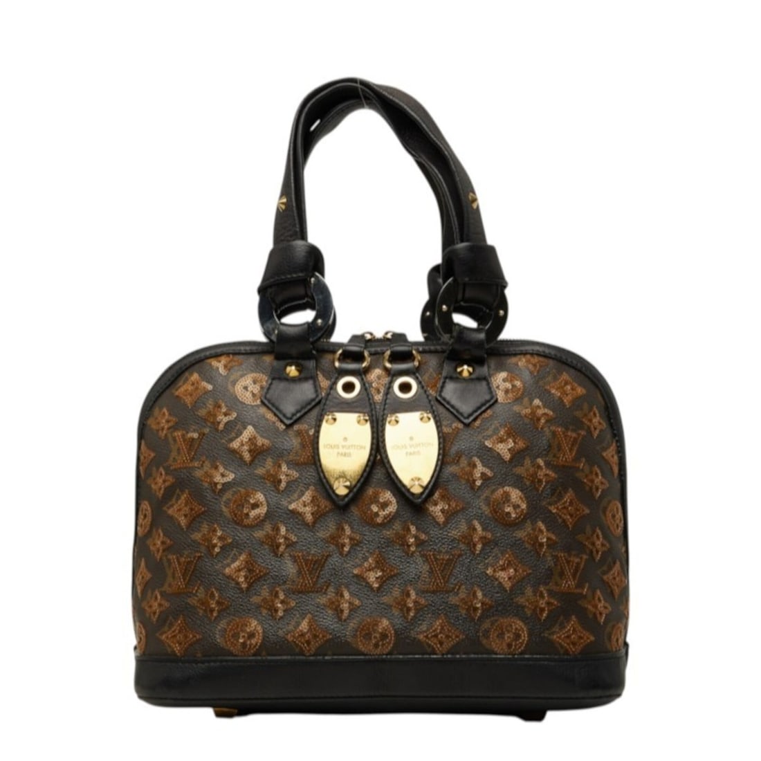 Louis Vuitton Monogram Eclipse Alma Handbag M40245 Brown Leather Sequins Women's LOUIS VUITTON: --- Catalog ---Category: SizeSize (HxWxD): 23cm x 31cm x 15.5cm / 9.05'' x 12.2'' x 6.1''Category: DesignType: HandbagColor: Brown, Monogram EclipseGender: WomenMaterial: PVC , Leather Category: Gener