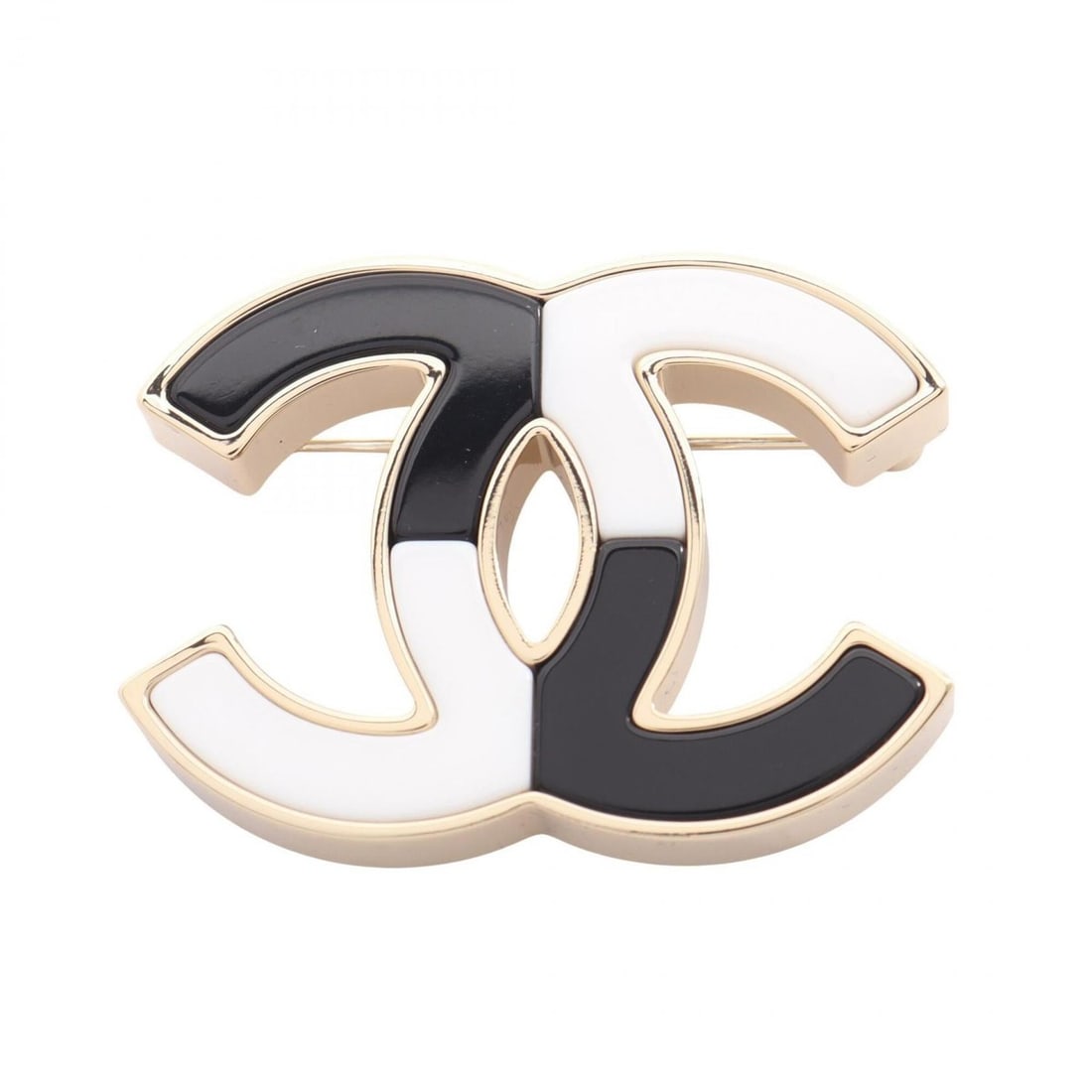 Chanel Coco Mark Brooch Accessory, Gold Plated (GP), Women's, Gold, White, Black: --- Catalog ---Category: SizeSize (HxWxD): 3.9cm x 5.1cm / 1.53'' x 2''Category: DesignType: BroochColor: Black, Gold, WhiteGender: WomenMaterial: Gold platingCategory: GeneralBrand: Chanel--- Item Li