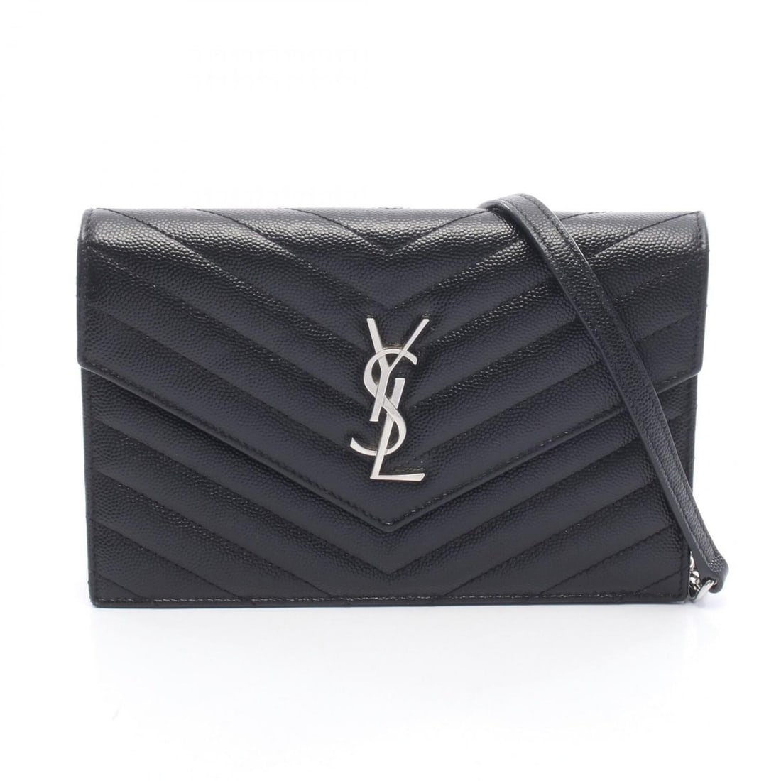Yves Saint Laurent Saint Laurent Paris Monogram Envelope Shoulder Bag/Handbag, Leather, Women's,: --- Catalog ---Category: SizeSize (HxWxD): 12.5cm x 19cm x 4cm / 4.92'' x 7.48'' x 1.57''Category: DesignType: Handbag, Shoulder bagColor: BlackGender: WomenMaterial: Leather Category: GeneralMPN: 393