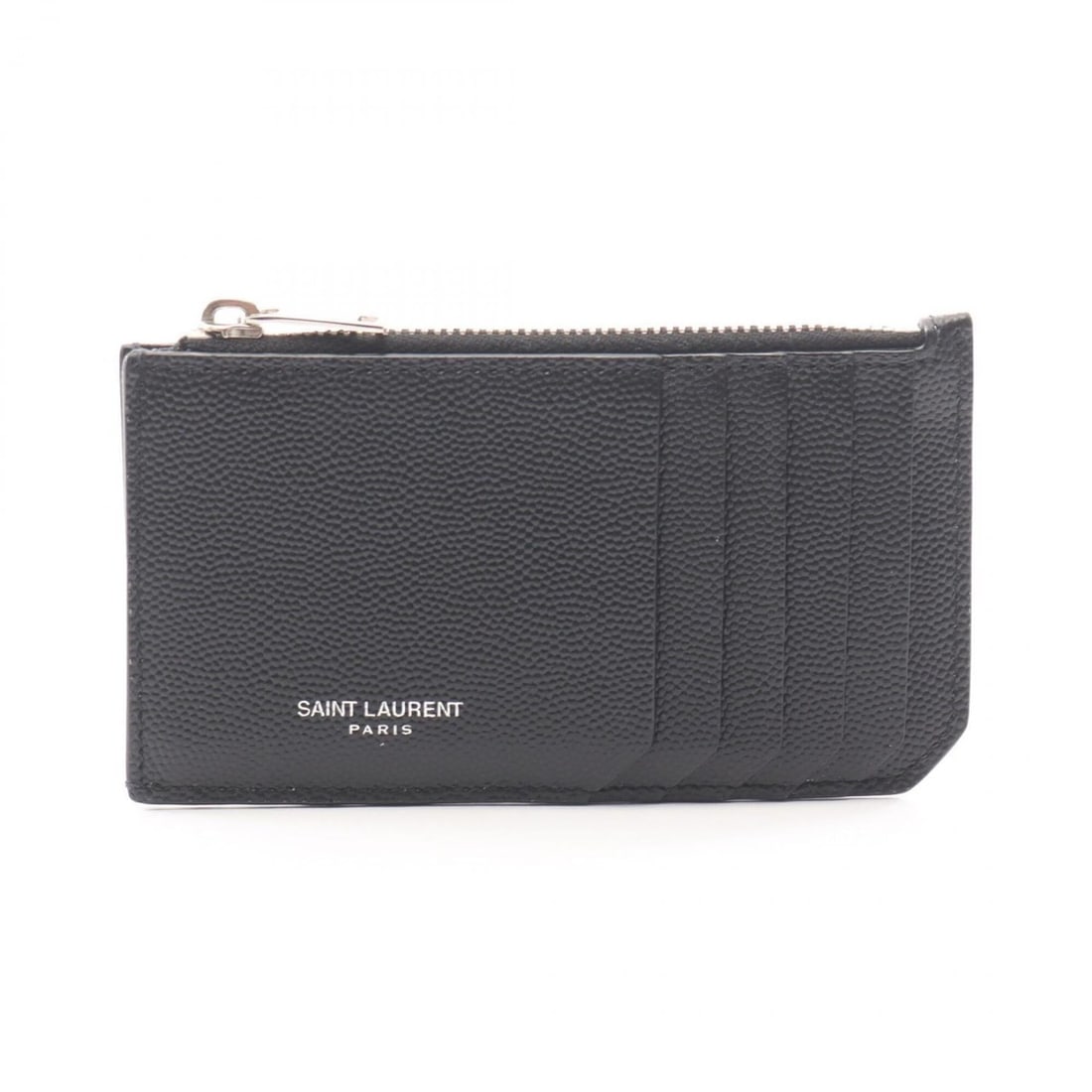 Yves Saint Laurent Saint Laurent Paris Fragment Zip Pouch Wallet - Leather Coin Purse Men's &: --- Catalog ---Category: SizeSize (HxWxD): 7cm x 13cm x 5.00mm / 2.75'' x 5.11'' x 0.19''Category: DesignType: Coin purse/coin caseColor: BlackGender: Men,WomenMaterial: Leather Category: GeneralBrand