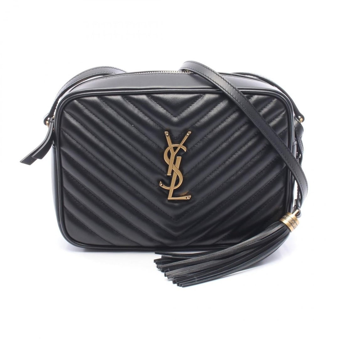 Yves Saint Laurent Saint Laurent Paris LOU Shoulder Bag/Handbag, Leather, Women's, Black, 612544: --- Catalog ---Category: SizeSize (HxWxD): 16cm x 22cm x 6cm / 6.29'' x 8.66'' x 2.36''Category: DesignType: Handbag, Shoulder bagColor: BlackGender: WomenMaterial: Leather Category: GeneralMPN: 61254