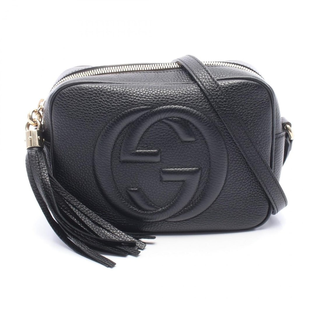 Gucci Soho Disco Bag, Interlocking G, Shoulder Bag/Handbag, Leather, Women's, Black, 308364: --- Catalog ---Category: SizeSize (HxWxD): 15cm x 20cm x 7cm / 5.9'' x 7.87'' x 2.75''Category: DesignType: Handbag, Shoulder bagColor: BlackGender: WomenMaterial: Leather Category: GeneralMPN: 308364