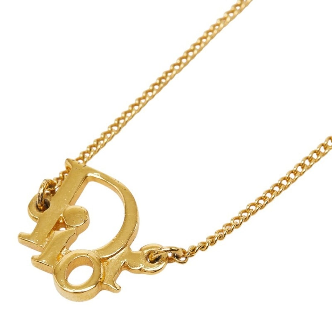 Christian Dior Dior Logo Chain Pendant Necklace, Gold Plated, Women's: --- Catalog ---Category: SizePendant Size: 13.8mm x 12.4mm / 0.54'' x 0.48''Neck Circumference: 38 cm / 14.96''Category: DesignColor: GoldGender: WomenNecklace Type: Pendant necklaceCategory: GeneralB