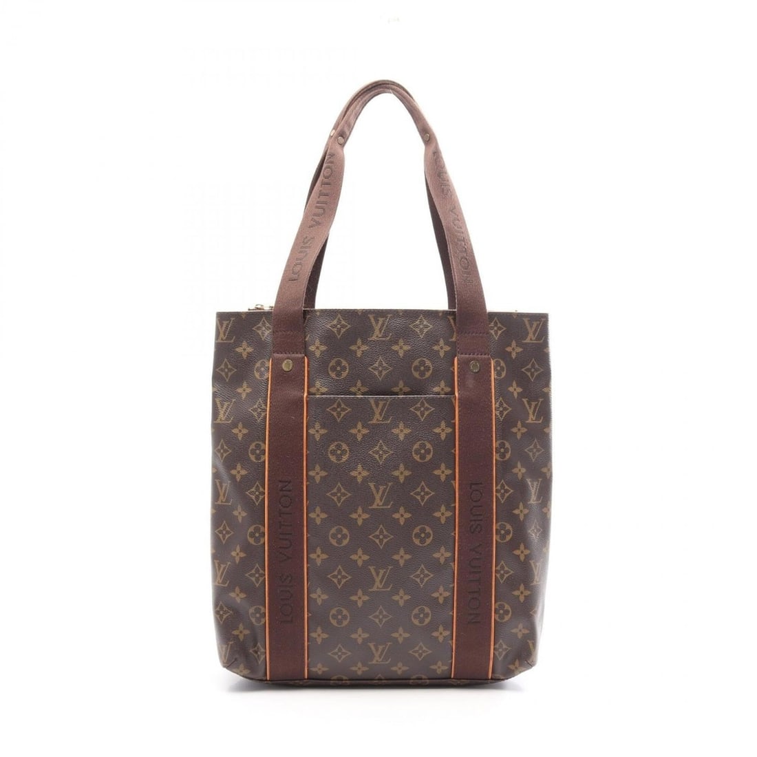 Louis Vuitton Cabas Beaubourg Monogram Tote Bag Handbag, Coated Canvas and Leather, Pattern, Men's: --- Catalog ---Category: SizeSize (HxWxD): 37cm x 32cm x 10cm / 14.56'' x 12.59'' x 3.93''Category: DesignType: Handbag, Tote bagColor: Brown, MonogramGender: Men,WomenMaterial: Monogram , Leather Cat