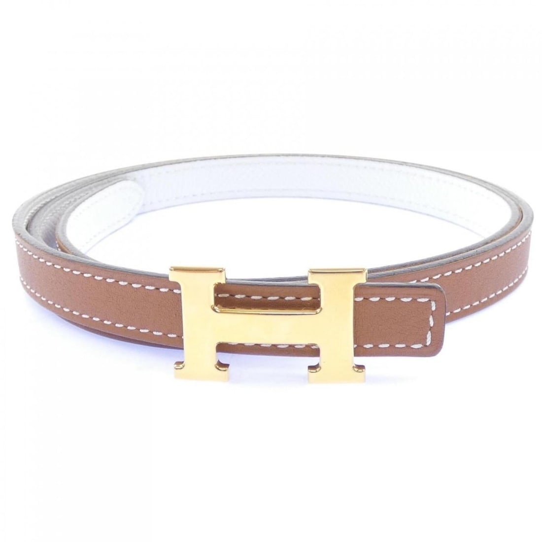 Hermes Mini H 13mm Belt: --- Catalog ---Category: SizeWidth: 1cm / 0.39''Length: 73cm - 76cm / 28.74'' - 29.92''Category: DesignType: Standard beltColor: Brown, WhiteGender: WomenCategory: GeneralBrand: Hermes--- Item List