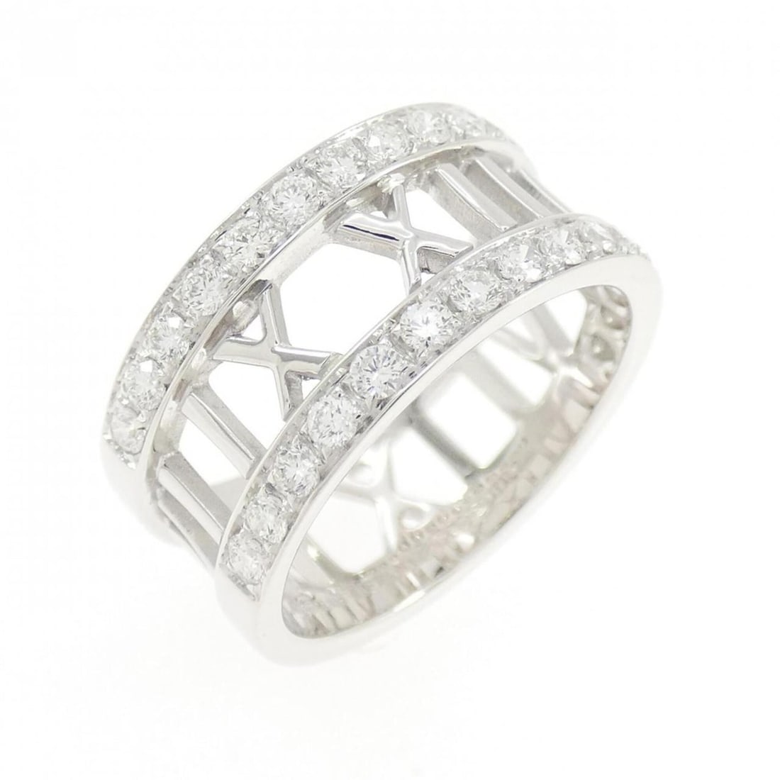 Tiffany Atlas Ring: --- Catalog ---Category: SizeJP Size: 12US Size: 6.5Category: DesignType: Band ringColor: White goldGender: WomenMaterial: White gold (18K)Category: GeneralBrand: Tiffany--- Item List ---Section: