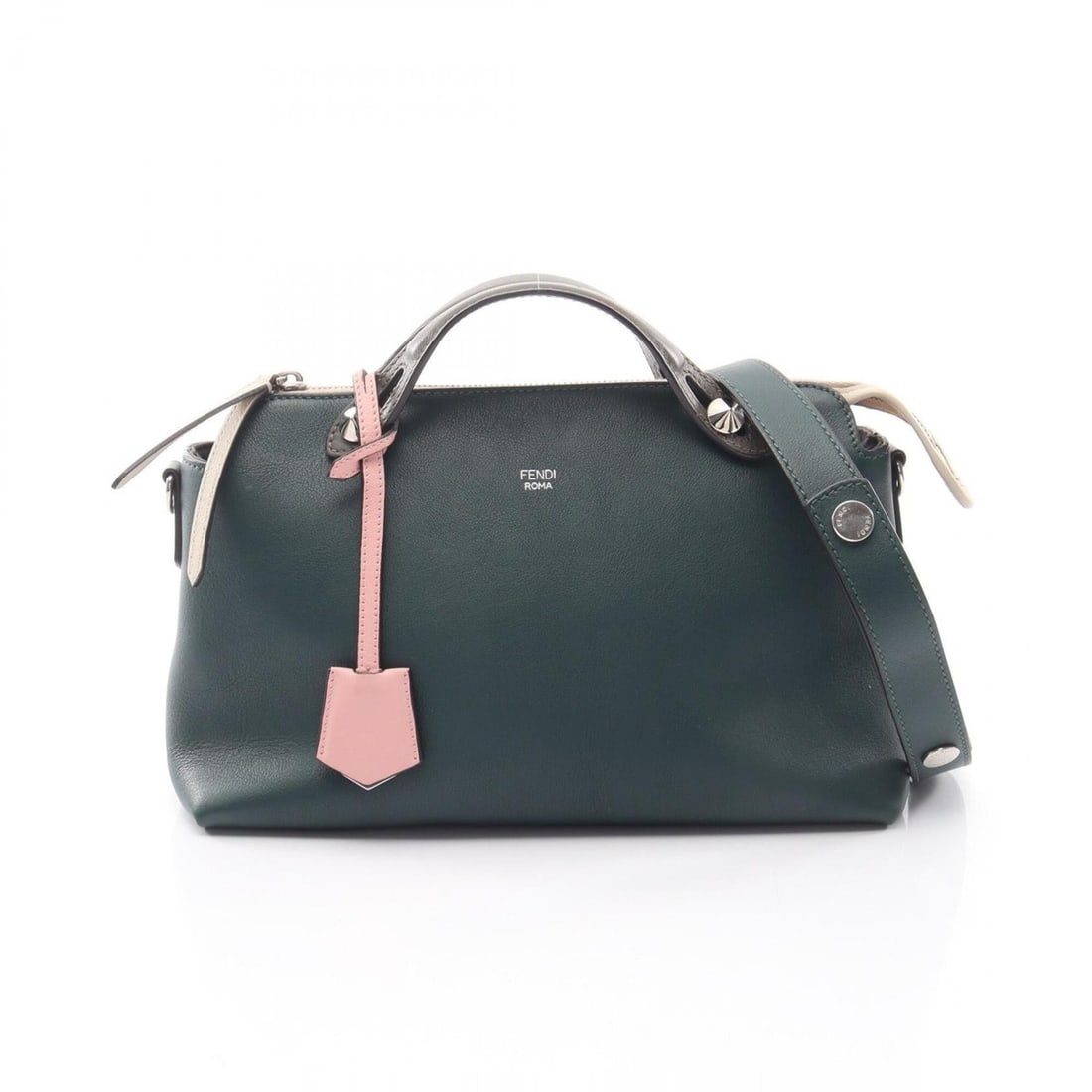 Fendi BY THE WAY MEDIUM 2-Way Handbag, Leather, Women's, Green, Gray, Beige: --- Catalog ---Category: SizeSize (HxWxD): 18cm x 28cm x 12cm / 7.08'' x 11.02'' x 4.72''Category: DesignType: HandbagColor: Beige, Gray, GreenGender: WomenMaterial: Leather Category: GeneralBrand: Fe