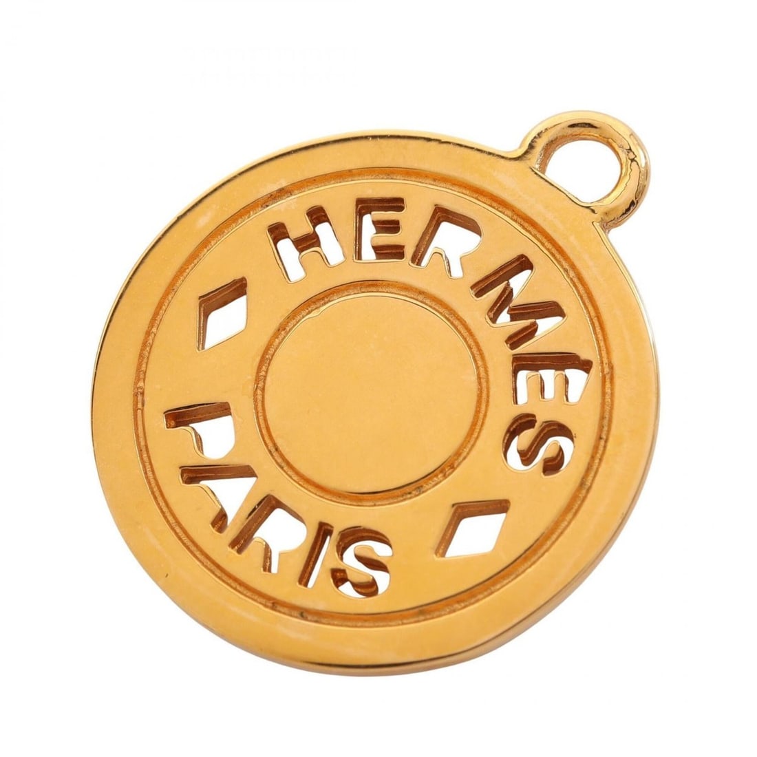 Hermes HERMES Sellier Cutting Pendant Top Jewelry GP (Gold Plated) Women's Gold Tone (1 of 14)