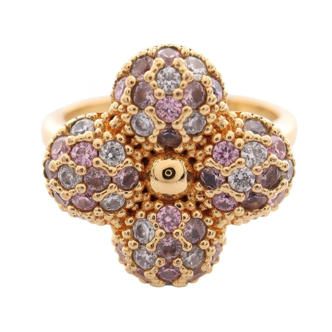Louis Vuitton Round Louisa Ring - Gold Plated (GP) with Rhinestones Women's Gold, Clear, Pink M1418S: --- Catalog ---Category: SizeJP Size: 10US Size: 5.5Category: DesignType: Band ringColor: Clear, Gold, PinkGender: WomenMaterial: Gold plating, RhinestoneCategory: GeneralMPN: M1418SBrand: Louis Vuitt